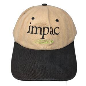 Impac Slideback Baseball Cap Beige One Size Adjustable Bullet Line Headwear